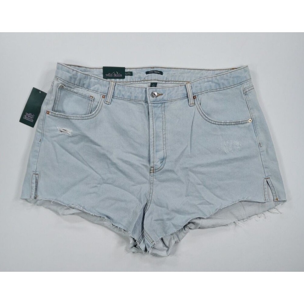 Wild Fable Size 17 Super High-Rise Cutoff Denim Shorts Lightwash Distressed